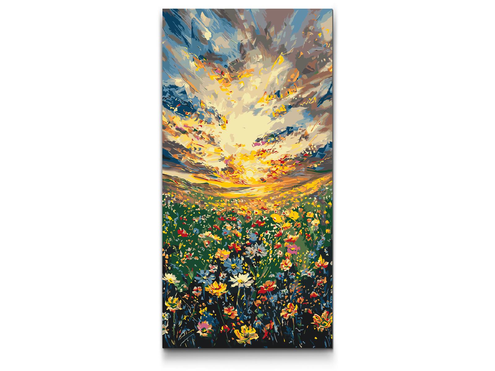 Paint by Numbers - Blomstereng ved skumringstid