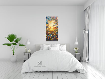 Diamond Painting - Blomstereng ved skumringstid