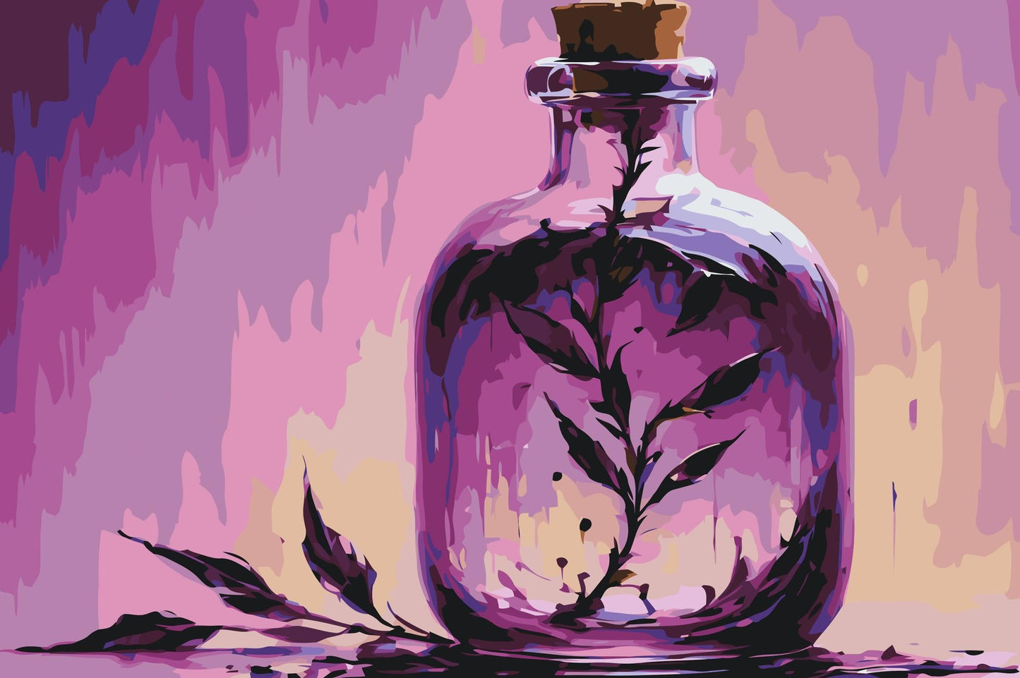 Paint by Numbers - En blomst i en flaske