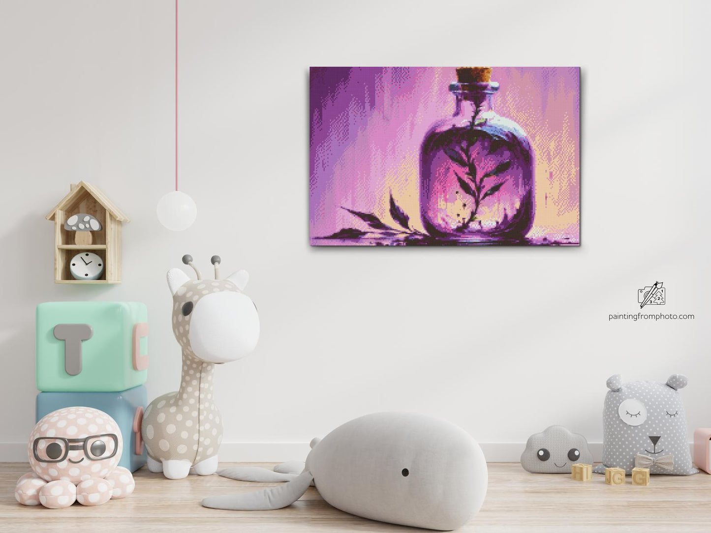 Diamond Painting - En blomst i en flaske