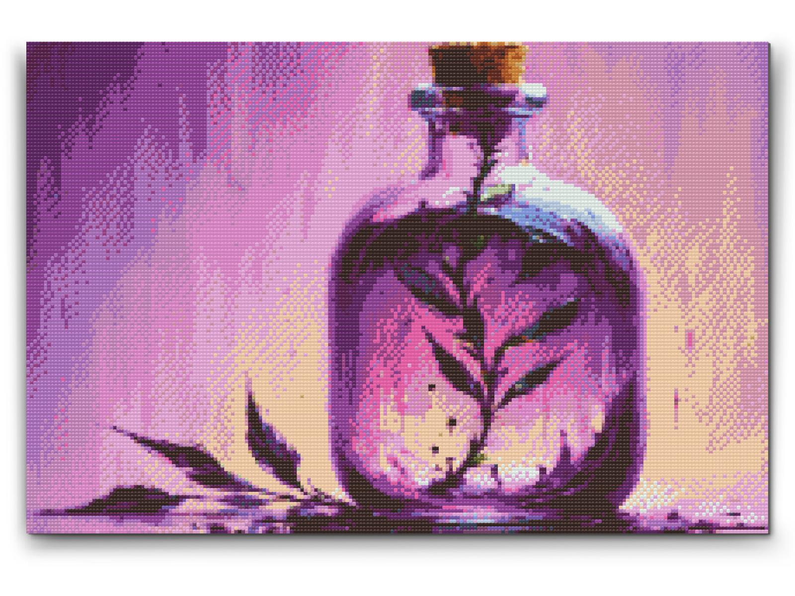 Diamond Painting - En blomst i en flaske