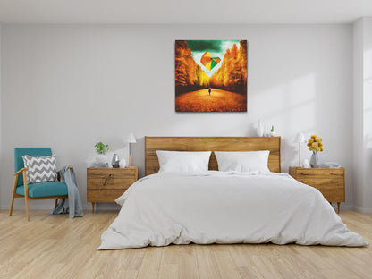 Diamond Painting - Flyver en drage midt i skoven