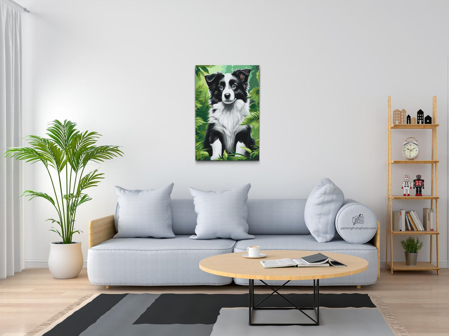 Paint by Numbers - Border Collie-hvalp