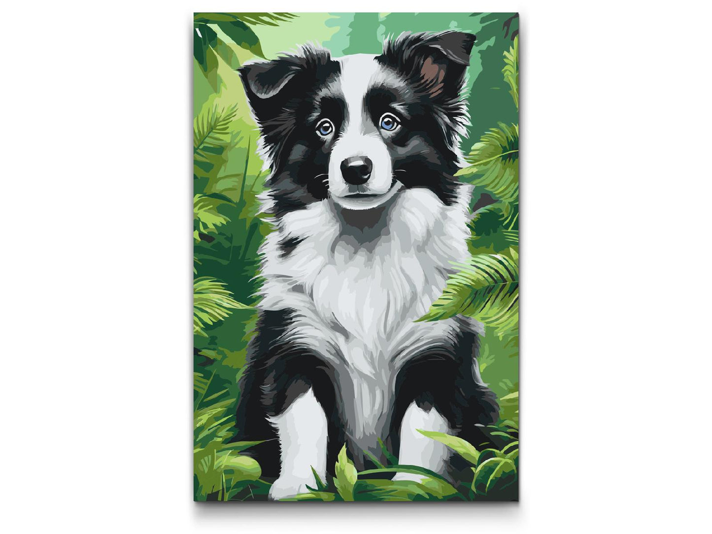 Paint by Numbers - Border Collie-hvalp