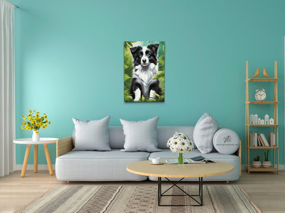 Diamond Painting - Border Collie-hvalp