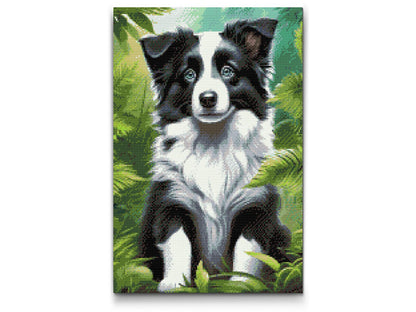 Diamond Painting - Border Collie-hvalp