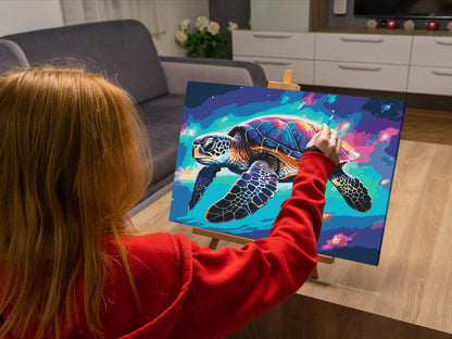 Paint by Numbers - Regnbueskildpadde
