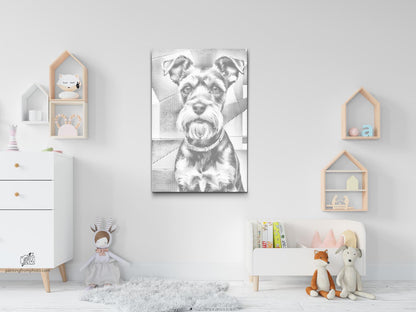 Mal-med-prikker -  Schnauzer
