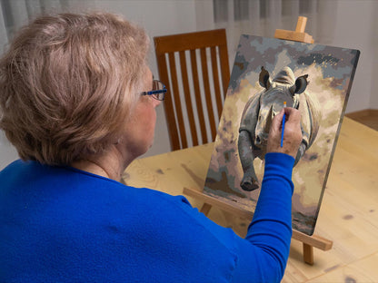 Paint by Numbers - Vild næsehorn