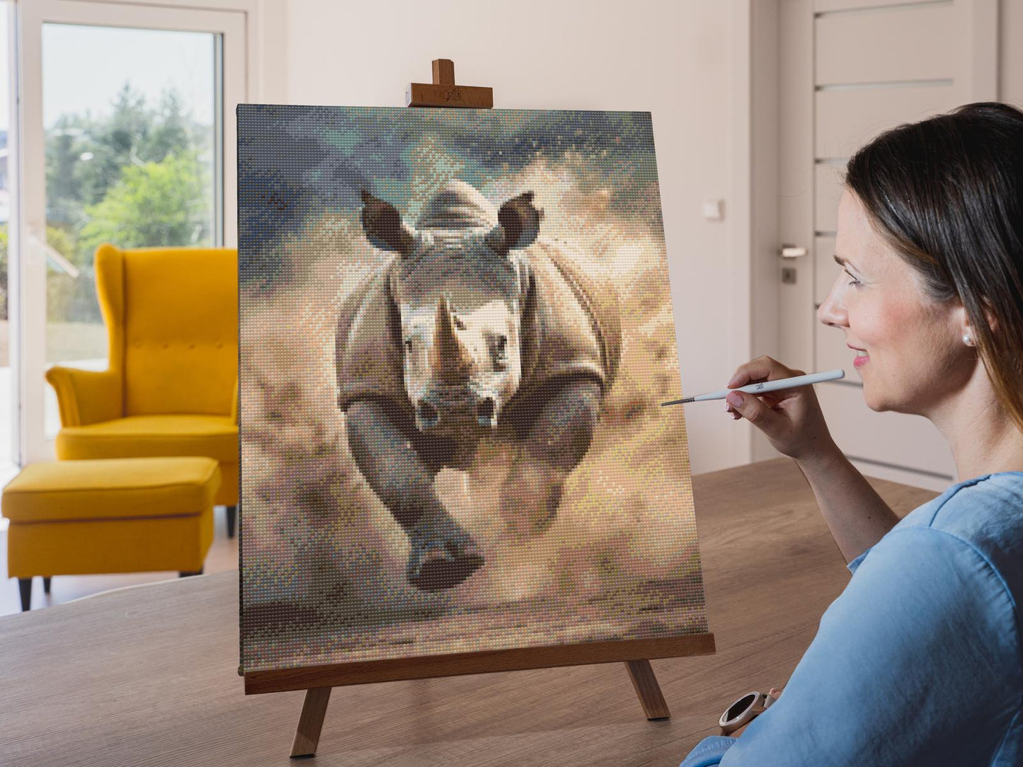 Diamond Painting - Vild næsehorn