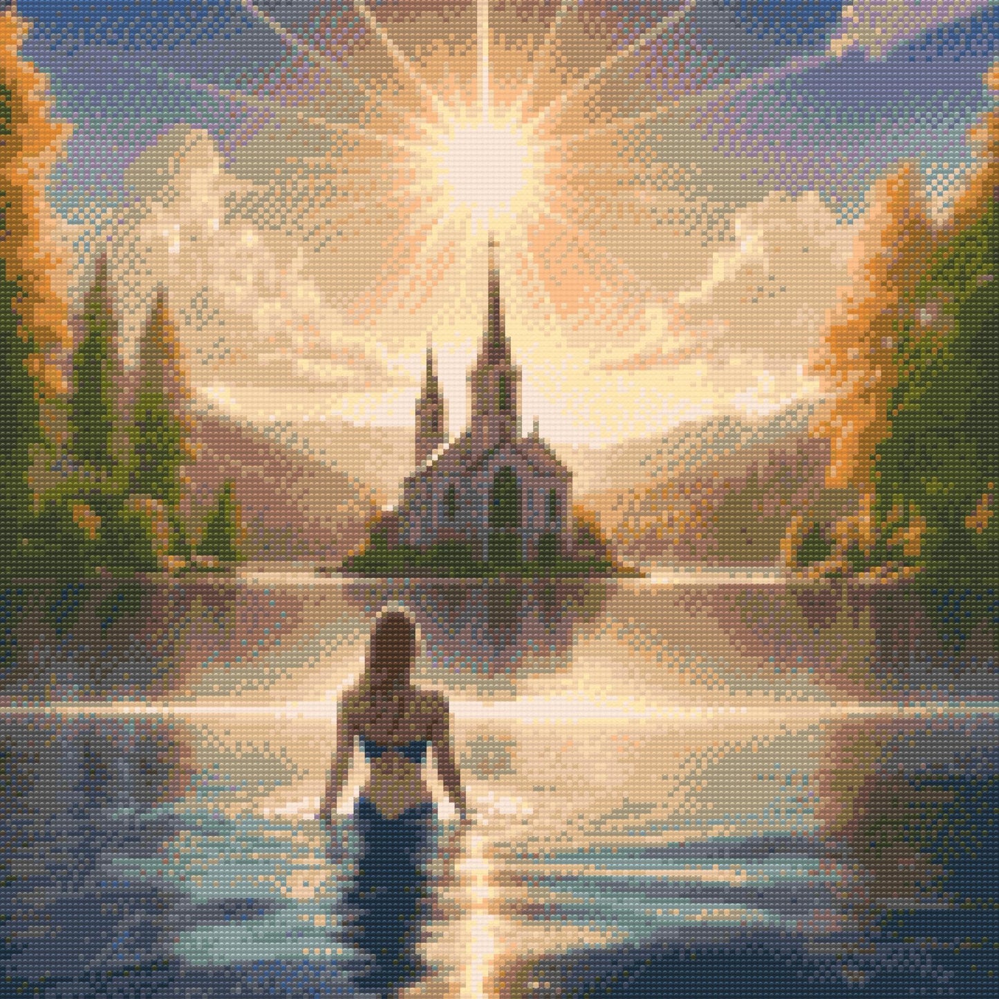 Diamond Painting - Faldende sols stråler 2