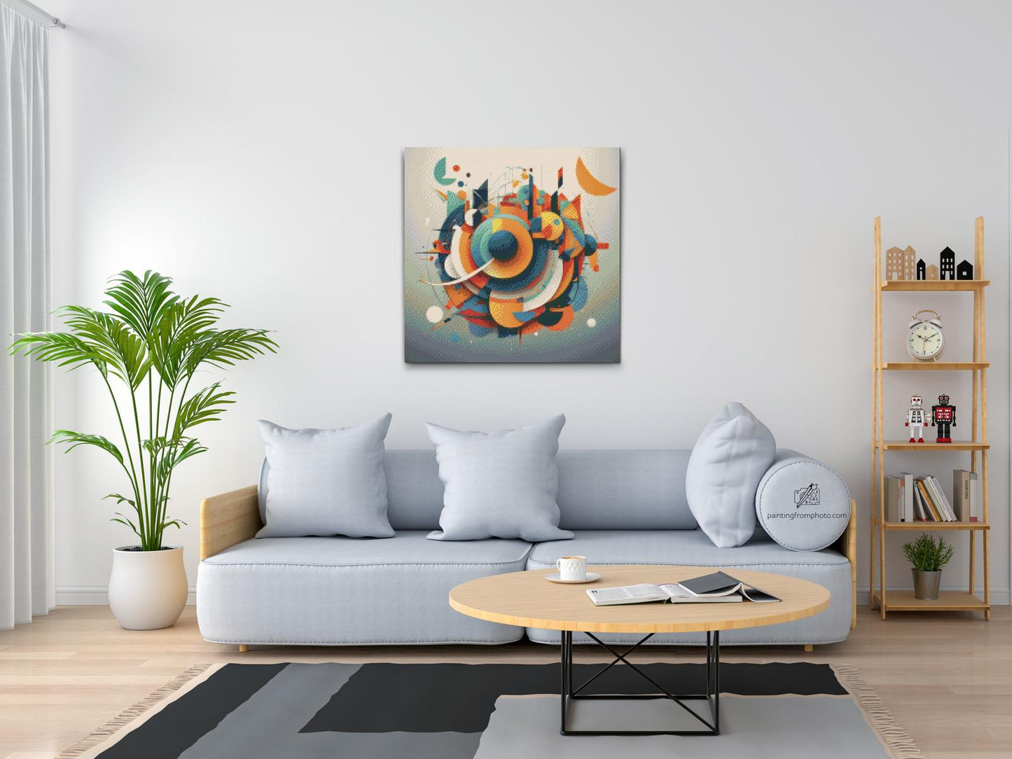 Diamond Painting - En blid symfoni af former og ekkoer