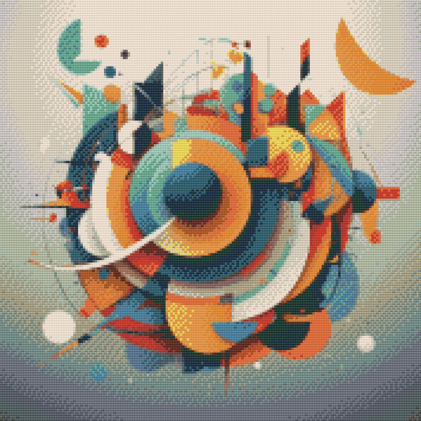 Diamond Painting - En blid symfoni af former og ekkoer
