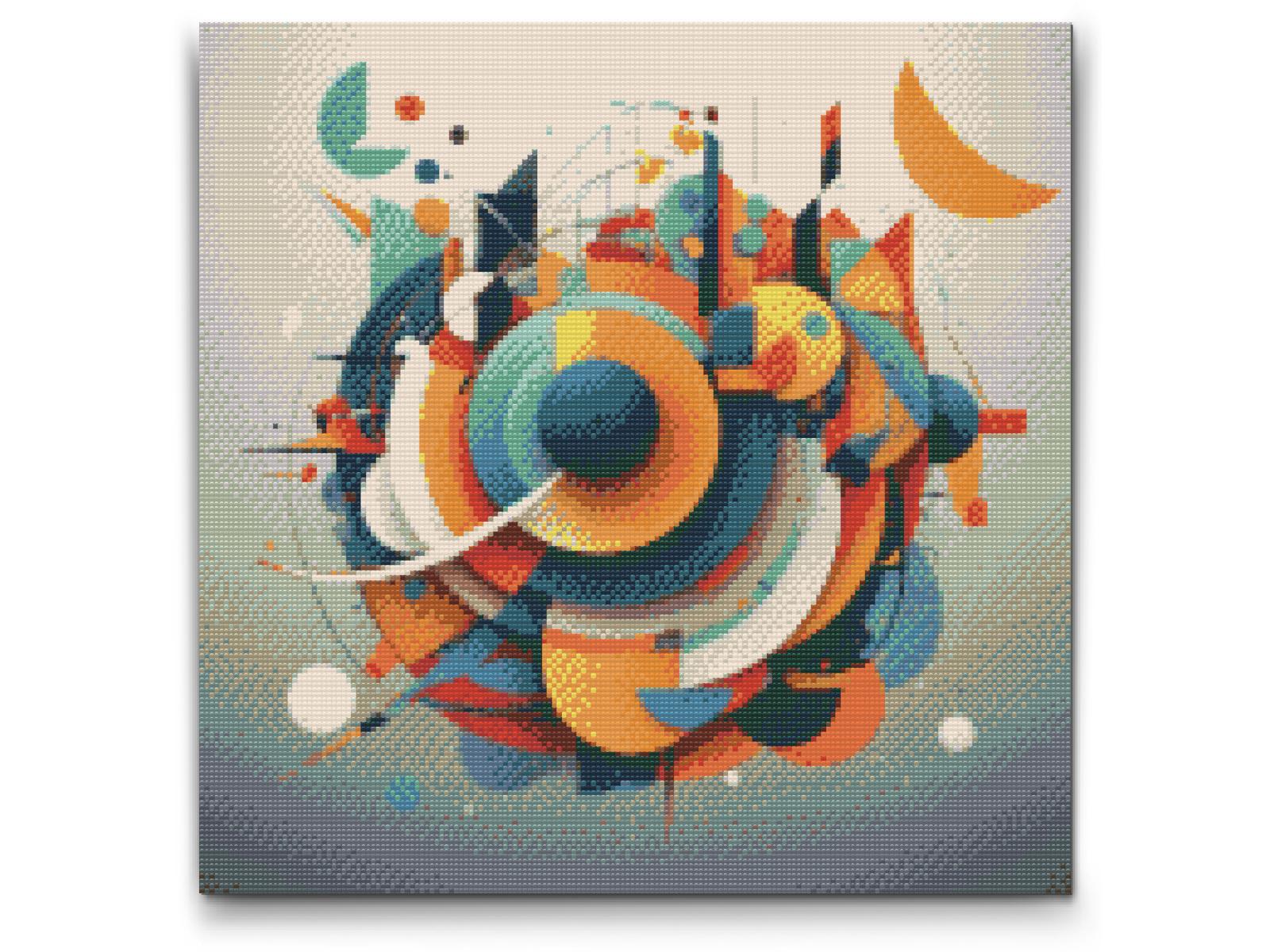 Diamond Painting - En blid symfoni af former og ekkoer
