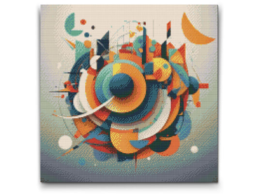 Diamond Painting - En blid symfoni af former og ekkoer
