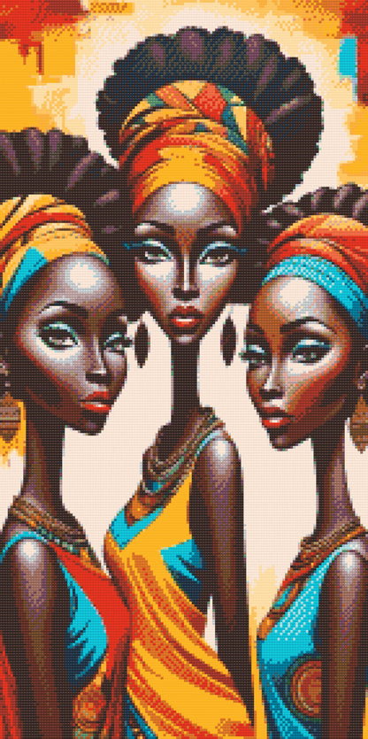 Diamond Painting - Tre afrikanske kvinder