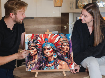 Paint by Numbers - Tre smukke indiske kvinder
