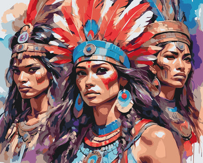 Paint by Numbers - Tre smukke indiske kvinder