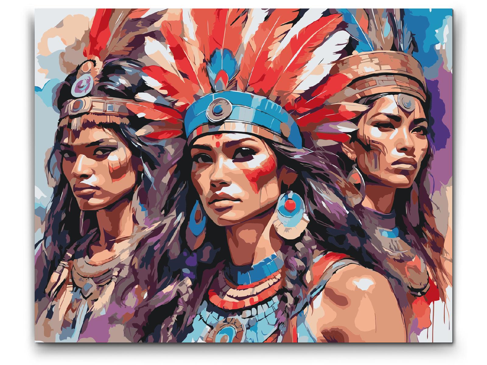 Paint by Numbers - Tre smukke indiske kvinder