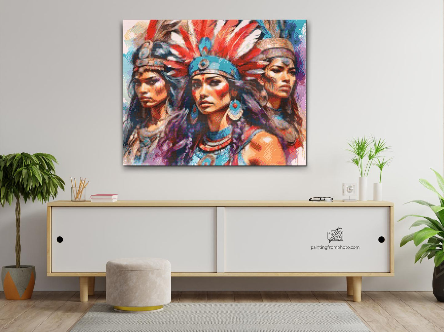 Diamond Painting - Tre smukke indiske kvinder