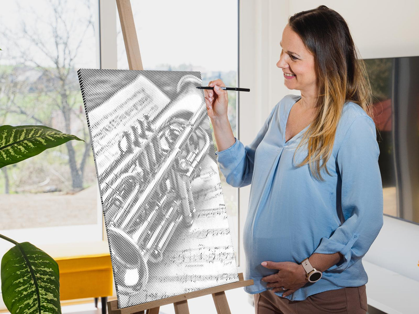 Mal-med-prikker -  Trompet