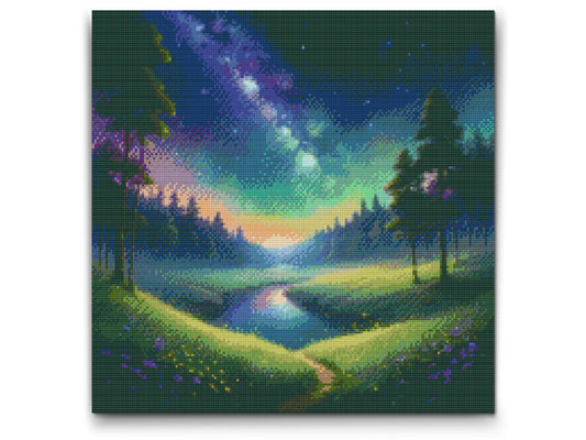 Diamond Painting - Levende nattelandskab