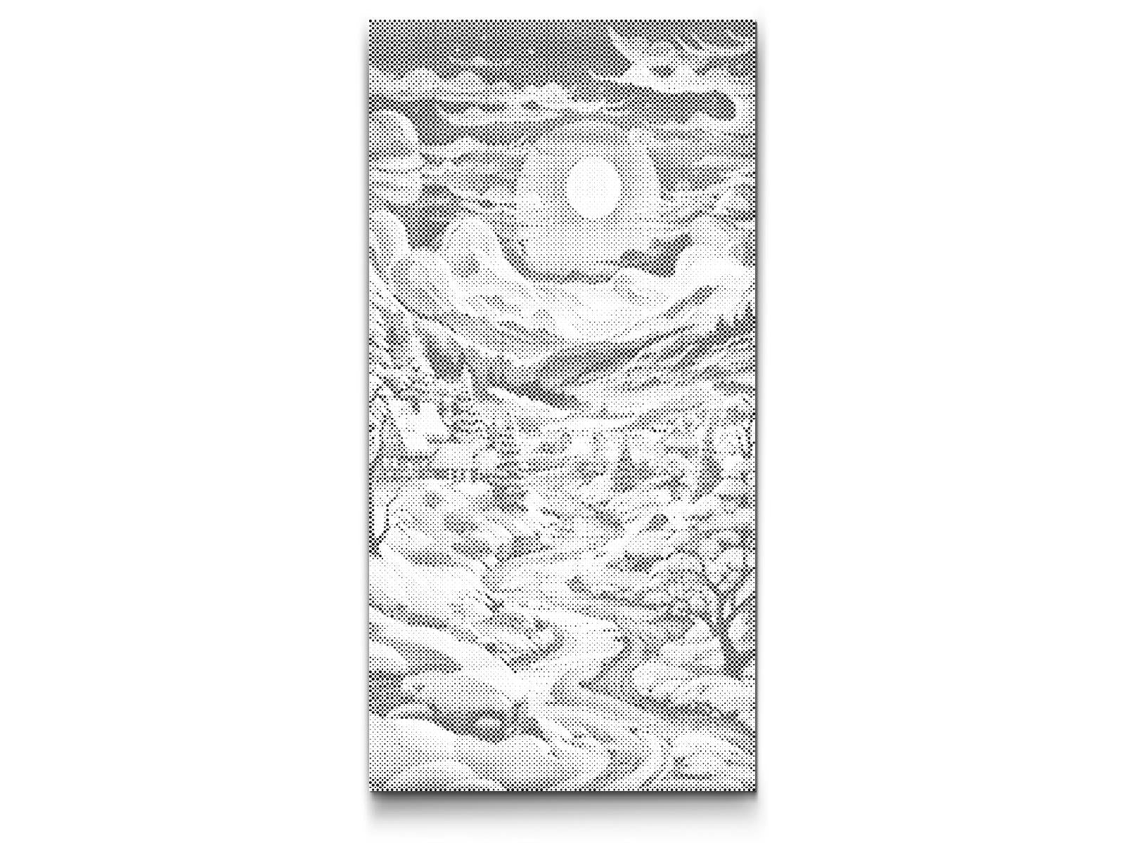  Landsby i snedækket landskab