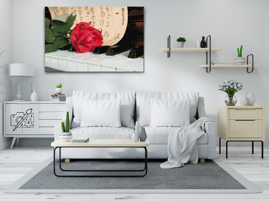 Diamond Painting - Roser på et klaver