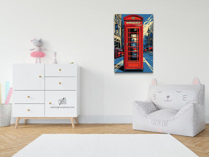 Diamond Painting - Rød telefonboks