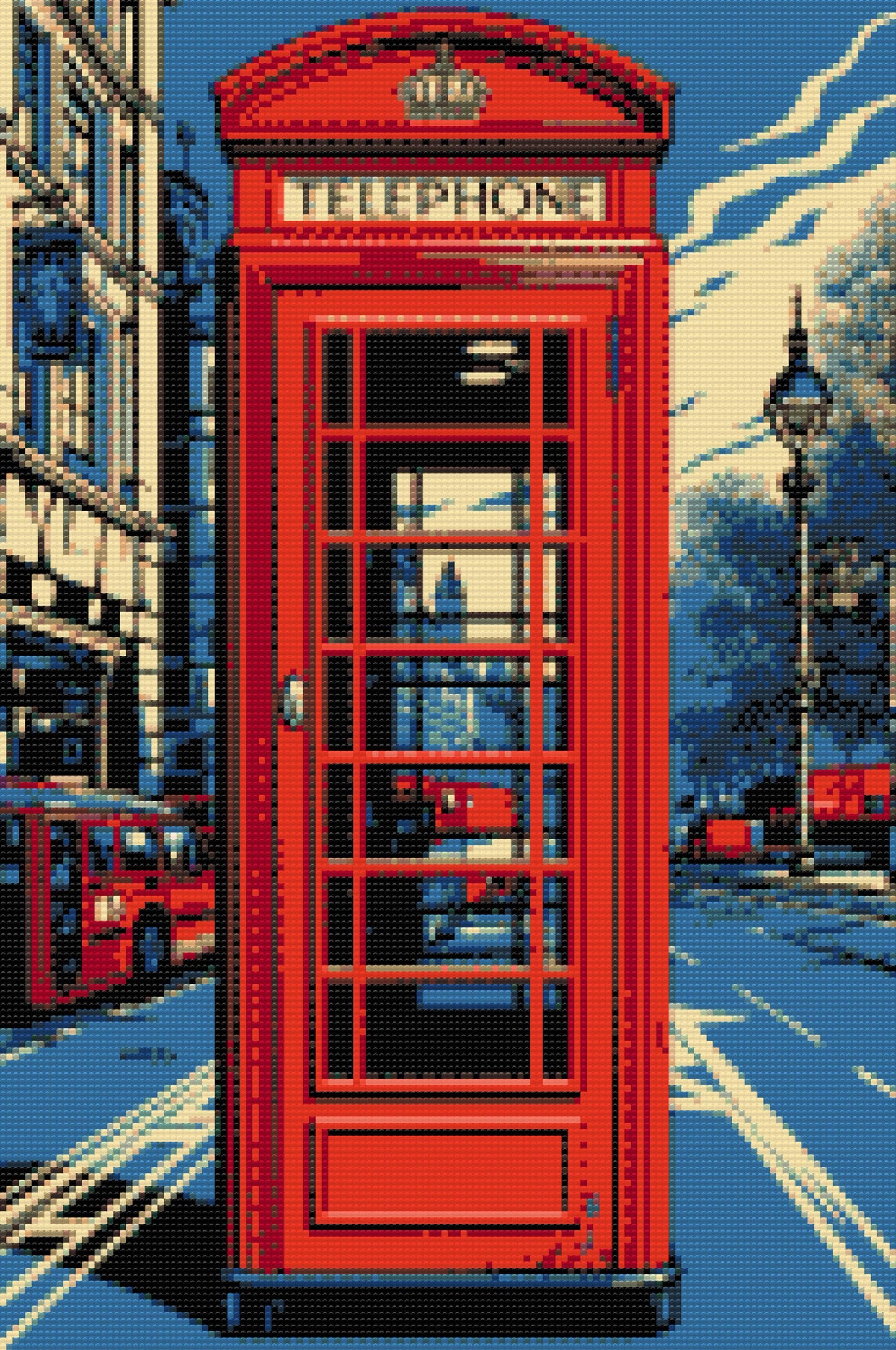 Diamond Painting - Rød telefonboks