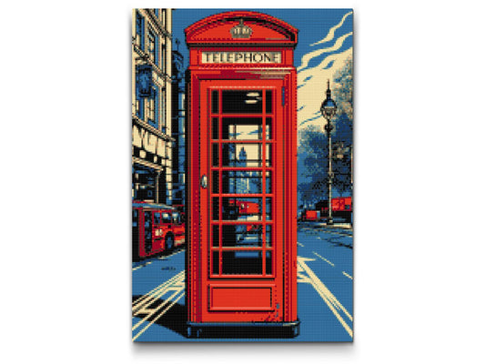 Diamond Painting - Rød telefonboks