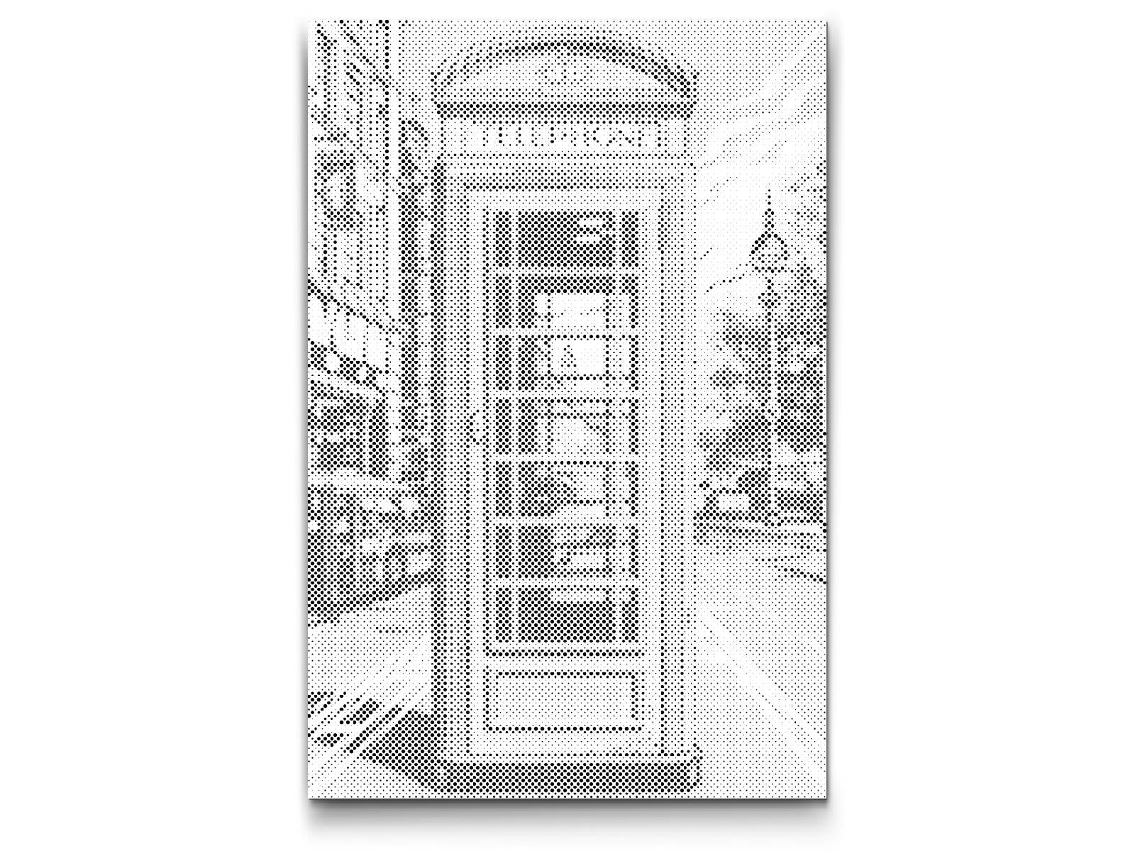 Mal-med-prikker -  Rød telefonboks