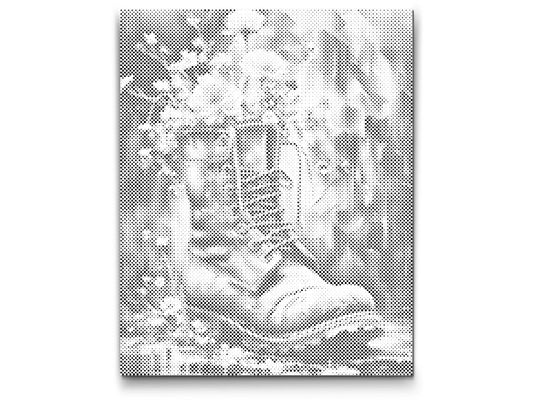 En Sko fyldt med Blomster