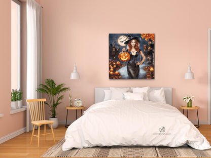 Diamond Painting - Heksen med græskar