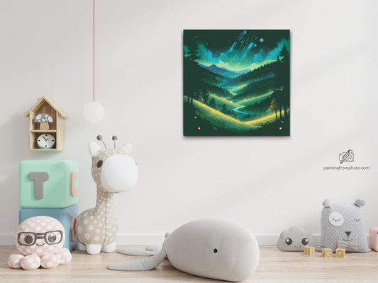 Diamond Painting - Livligt natlandskab 2