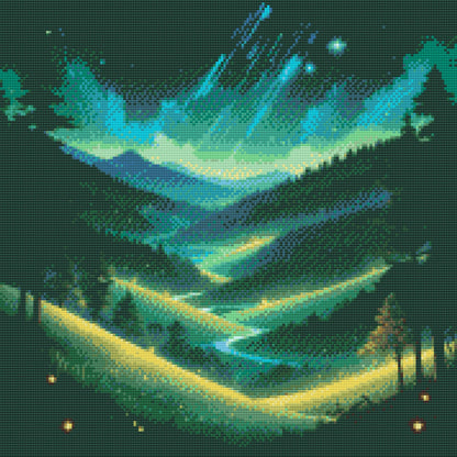 Diamond Painting - Livligt natlandskab 2