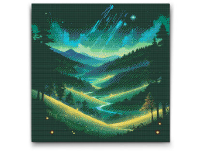Diamond Painting - Livligt natlandskab 2