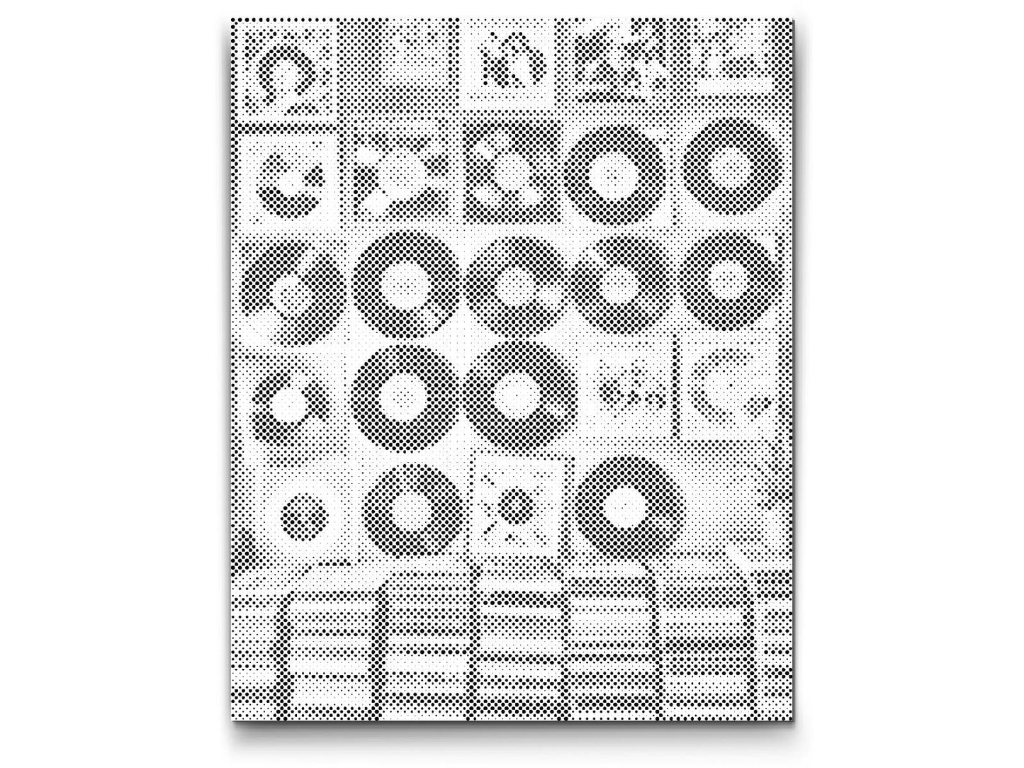 Mal-med-prikker -  Vinylplader på væggen