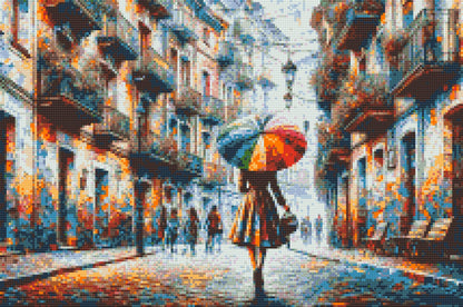 Diamond Painting - En gåtur gennem byen