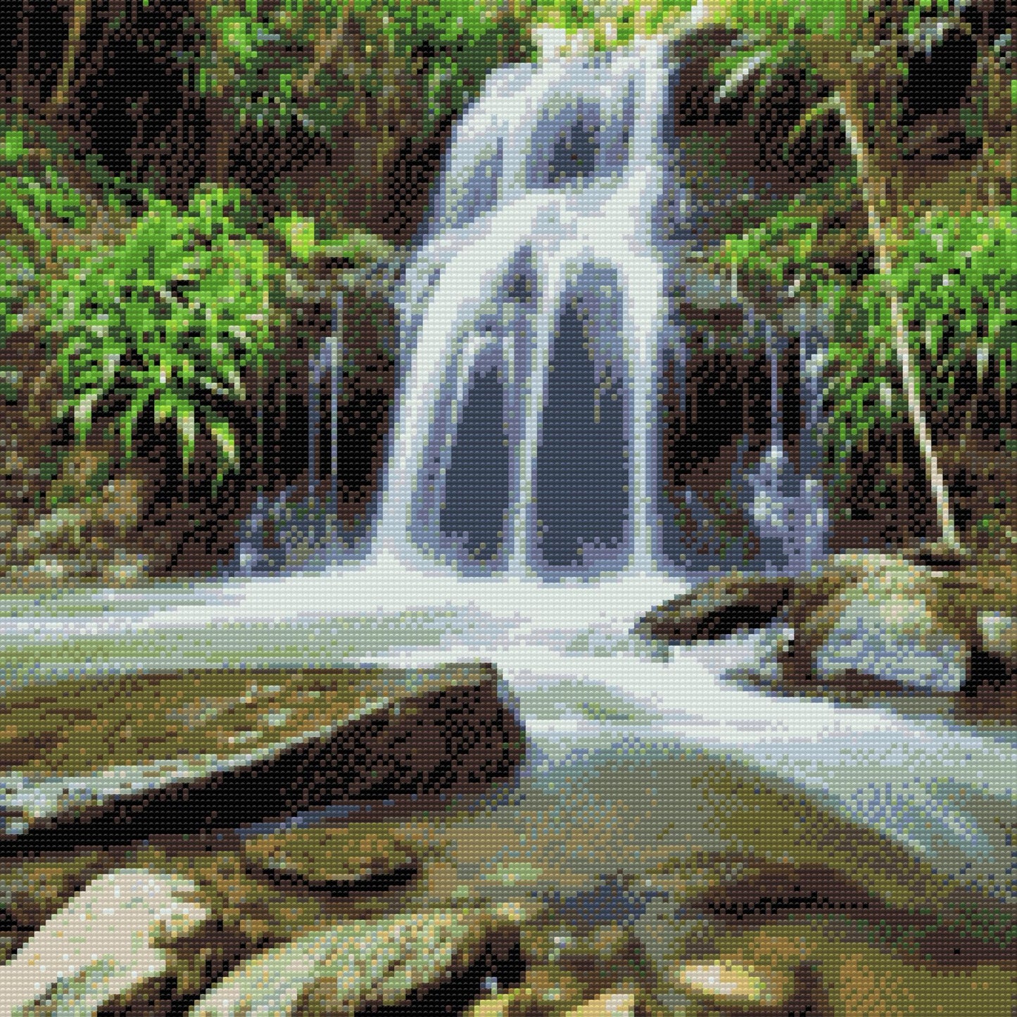 Diamond Painting - Vandfald i naturen 2