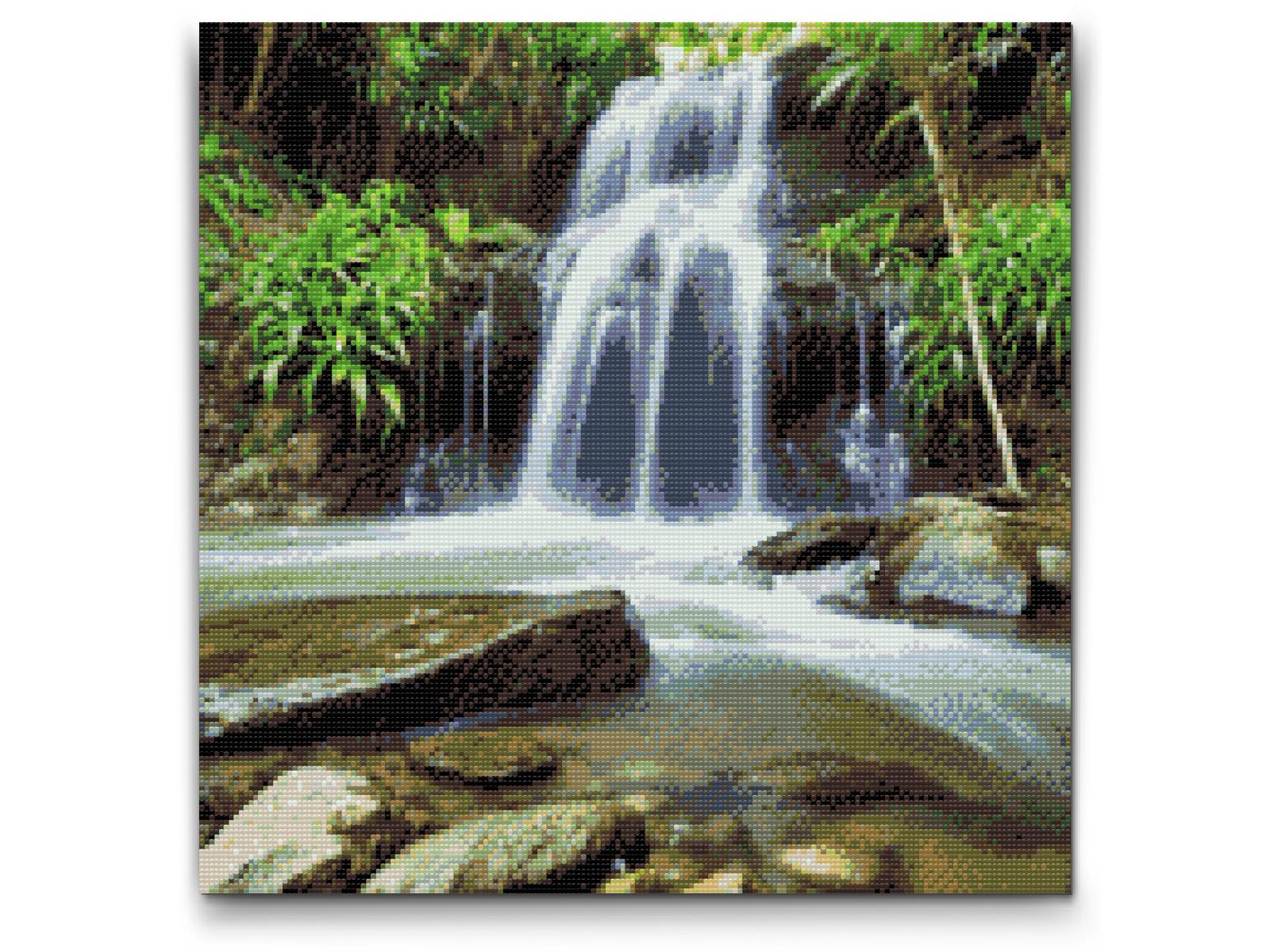 Diamond Painting - Vandfald i naturen 2