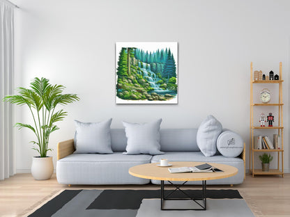 Diamond Painting - Vandfald i naturen 3