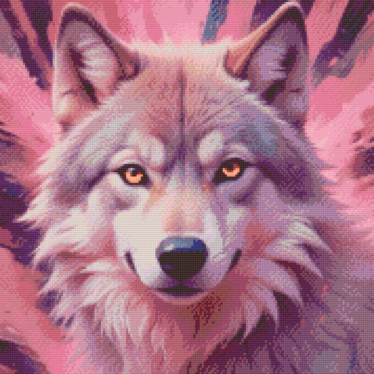 Diamond Painting - Ulv i nuancer af pink