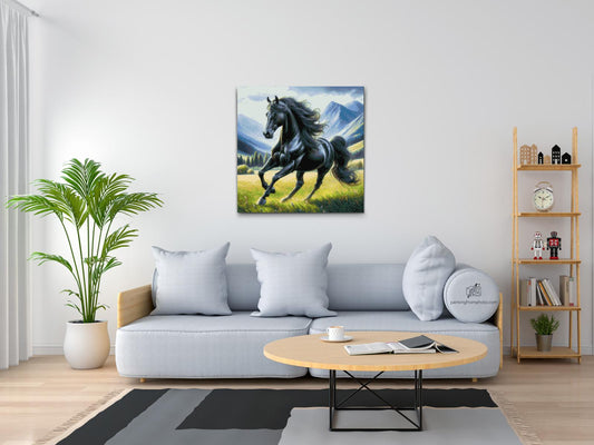 Diamond Painting - Sort hingst