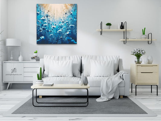 Diamond Painting - Blåt felt af minder