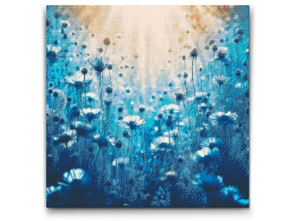 Diamond Painting - Blåt felt af minder