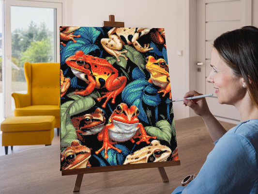 Diamond Painting - Farverige tudser