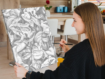Mal-med-prikker -  Farverige tudser