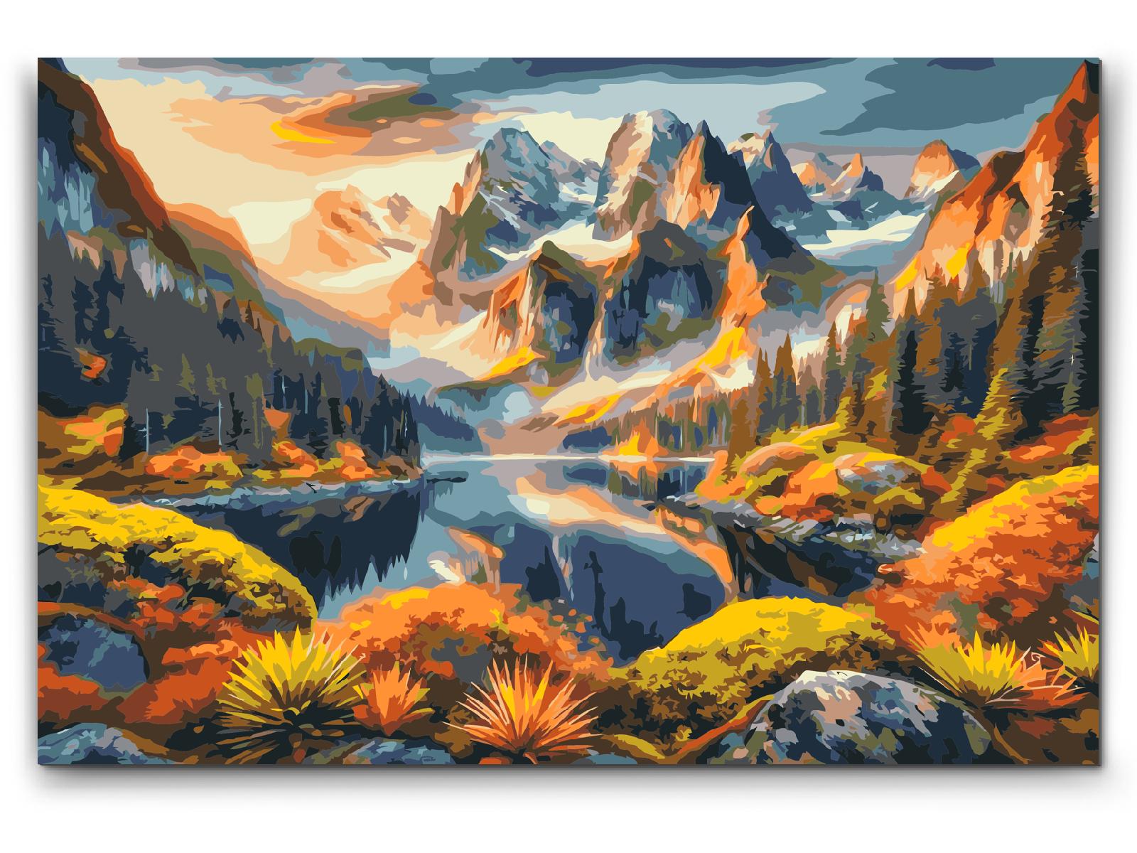 Paint by Numbers - Farverigt efterår i bjergene