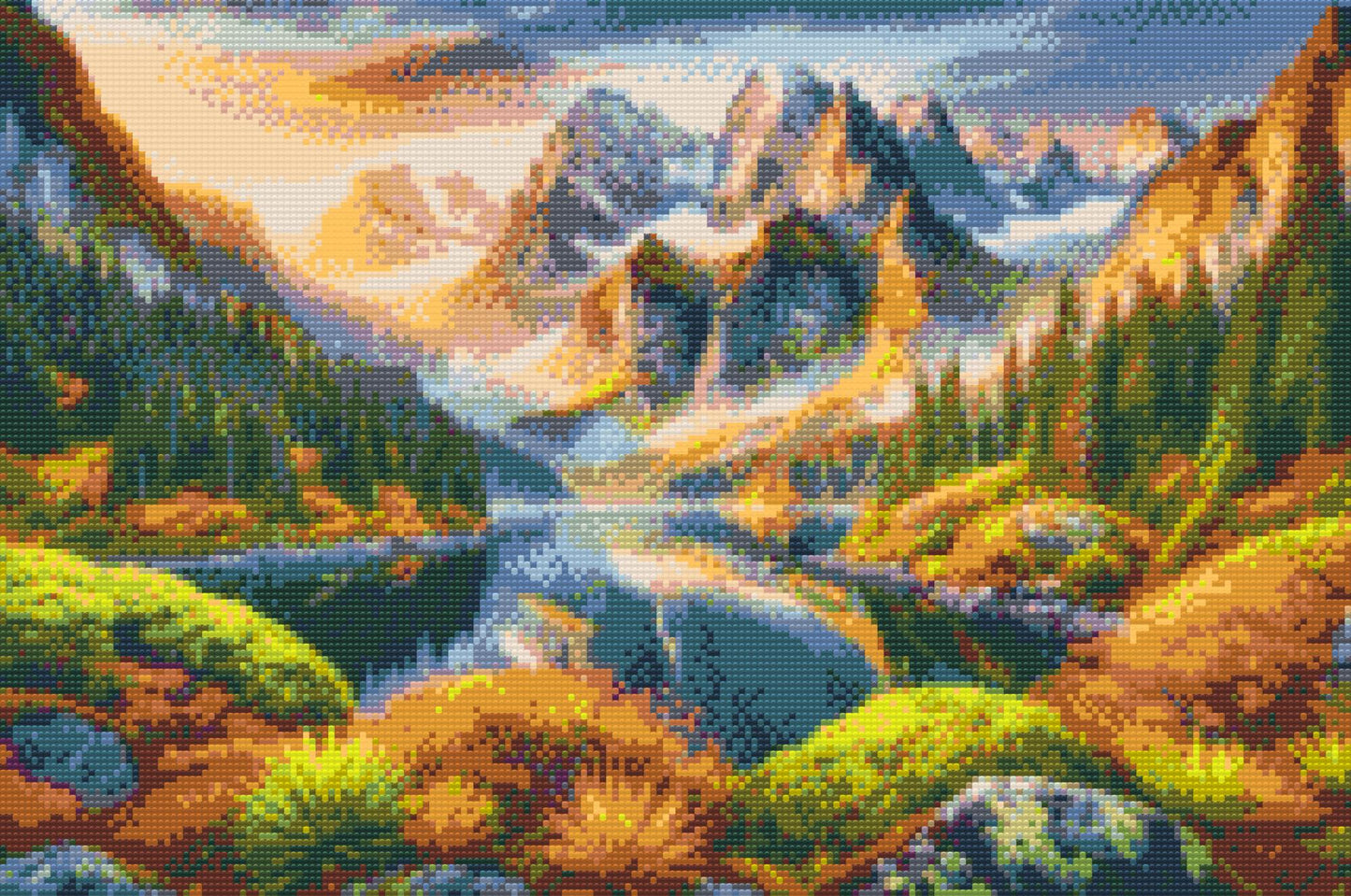 Diamond Painting - Farverigt efterår i bjergene